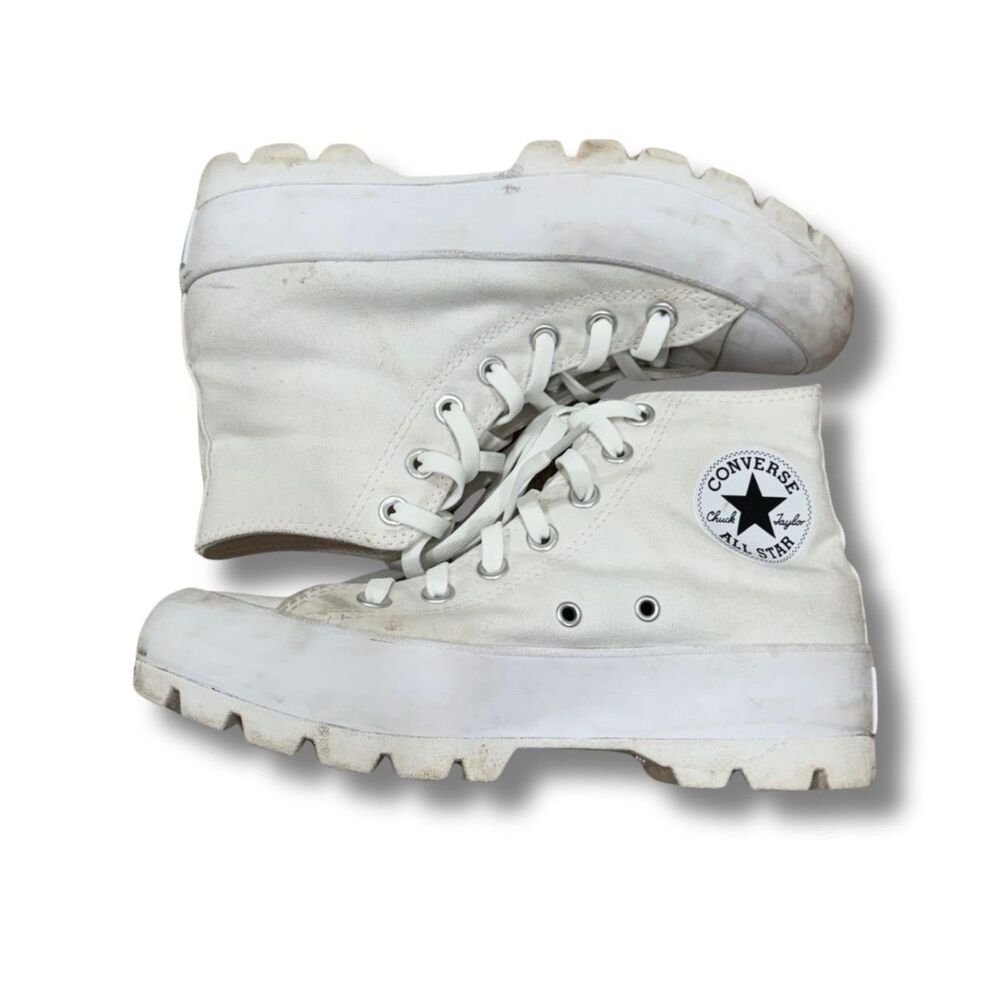 Converse Chuck Taylor All Star Lugged High Top Sneaker White Platform Womens 7